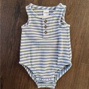 Carter's Blue and White Buttoned Onesie
